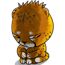 Funny little cheetah 2 sticker #8885547