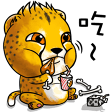 Funny little cheetah 2 sticker #8885559