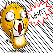 Funny little cheetah 2 sticker #8885560
