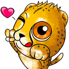 Funny little cheetah 2 sticker #8885561