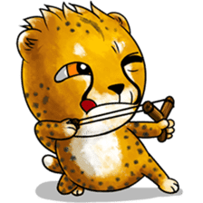 Funny little cheetah 2 sticker #8885563