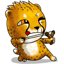 Funny little cheetah 2 sticker #8885563