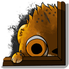 Funny little cheetah 2 sticker #8885564