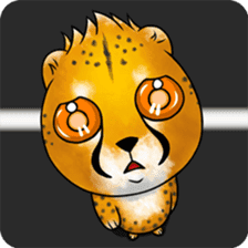 Funny little cheetah 2 sticker #8885565