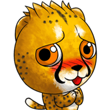 Funny little cheetah 2 sticker #8885566