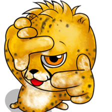 Funny little cheetah 2 sticker #8885567