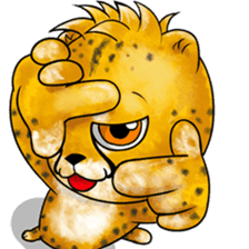 Funny little cheetah 2 sticker #8885567