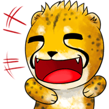 Funny little cheetah 2 sticker #8885568