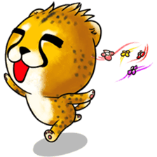 Funny little cheetah 2 sticker #8885569