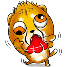 Funny little cheetah 2 sticker #8885570