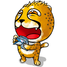 Funny little cheetah 2 sticker #8885571