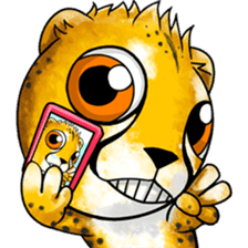 Funny little cheetah 2 sticker #8885574