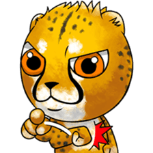 Funny little cheetah 2 sticker #8885575