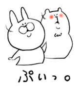 Rabbit sometimes chick, often bear. sticker #8887447