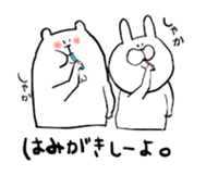 Rabbit sometimes chick, often bear. sticker #8887449