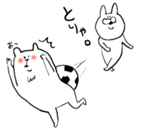 Rabbit sometimes chick, often bear. sticker #8887454