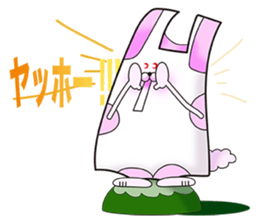 Plastic shopping bag rabbit -3 sticker #8887731