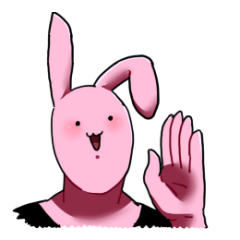 Muscle rabbit sticker