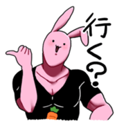 Muscle rabbit sticker sticker #8888188