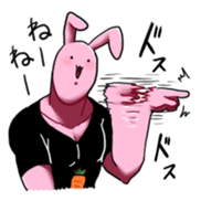 Muscle rabbit sticker sticker #8888194