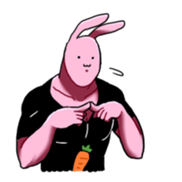 Muscle rabbit sticker sticker #8888212