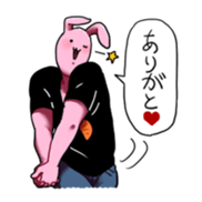 Muscle rabbit sticker sticker #8888215