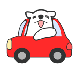 New Year of the cat-and-white bear sticker #8888600