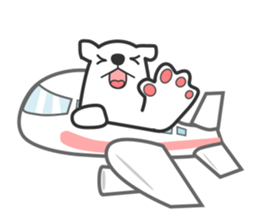 New Year of the cat-and-white bear sticker #8888602