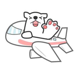 New Year of the cat-and-white bear sticker #8888602