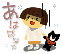 Woman and cat sticker #8888877