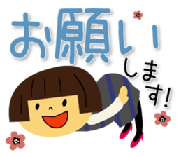 Woman and cat sticker #8888881