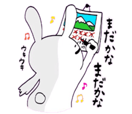 Rabbit who loves snowboarding sticker #8888937