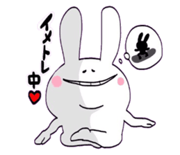 Rabbit who loves snowboarding sticker #8888941