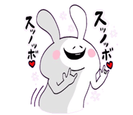Rabbit who loves snowboarding sticker #8888946
