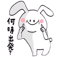 Rabbit who loves snowboarding sticker #8888950