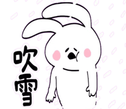 Rabbit who loves snowboarding sticker #8888952