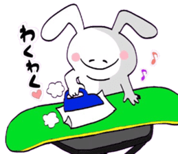 Rabbit who loves snowboarding sticker #8888953