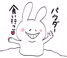 Rabbit who loves snowboarding sticker #8888972