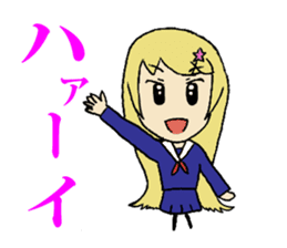 Daily lives of smattering blonde girl sticker #8889440