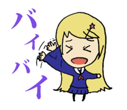 Daily lives of smattering blonde girl sticker #8889441