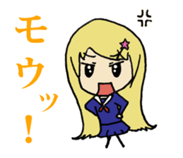 Daily lives of smattering blonde girl sticker #8889446
