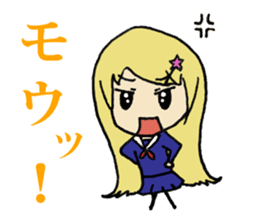 Daily lives of smattering blonde girl sticker #8889446
