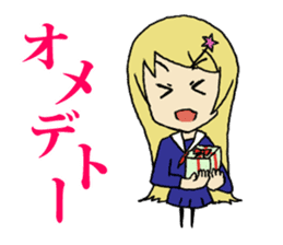 Daily lives of smattering blonde girl sticker #8889448