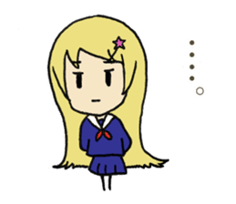 Daily lives of smattering blonde girl sticker #8889453