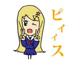 Daily lives of smattering blonde girl sticker #8889454