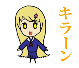 Daily lives of smattering blonde girl sticker #8889455