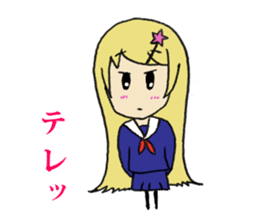 Daily lives of smattering blonde girl sticker #8889456