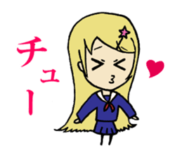 Daily lives of smattering blonde girl sticker #8889457