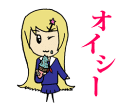 Daily lives of smattering blonde girl sticker #8889458