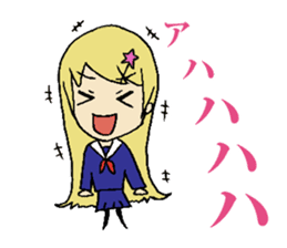 Daily lives of smattering blonde girl sticker #8889459